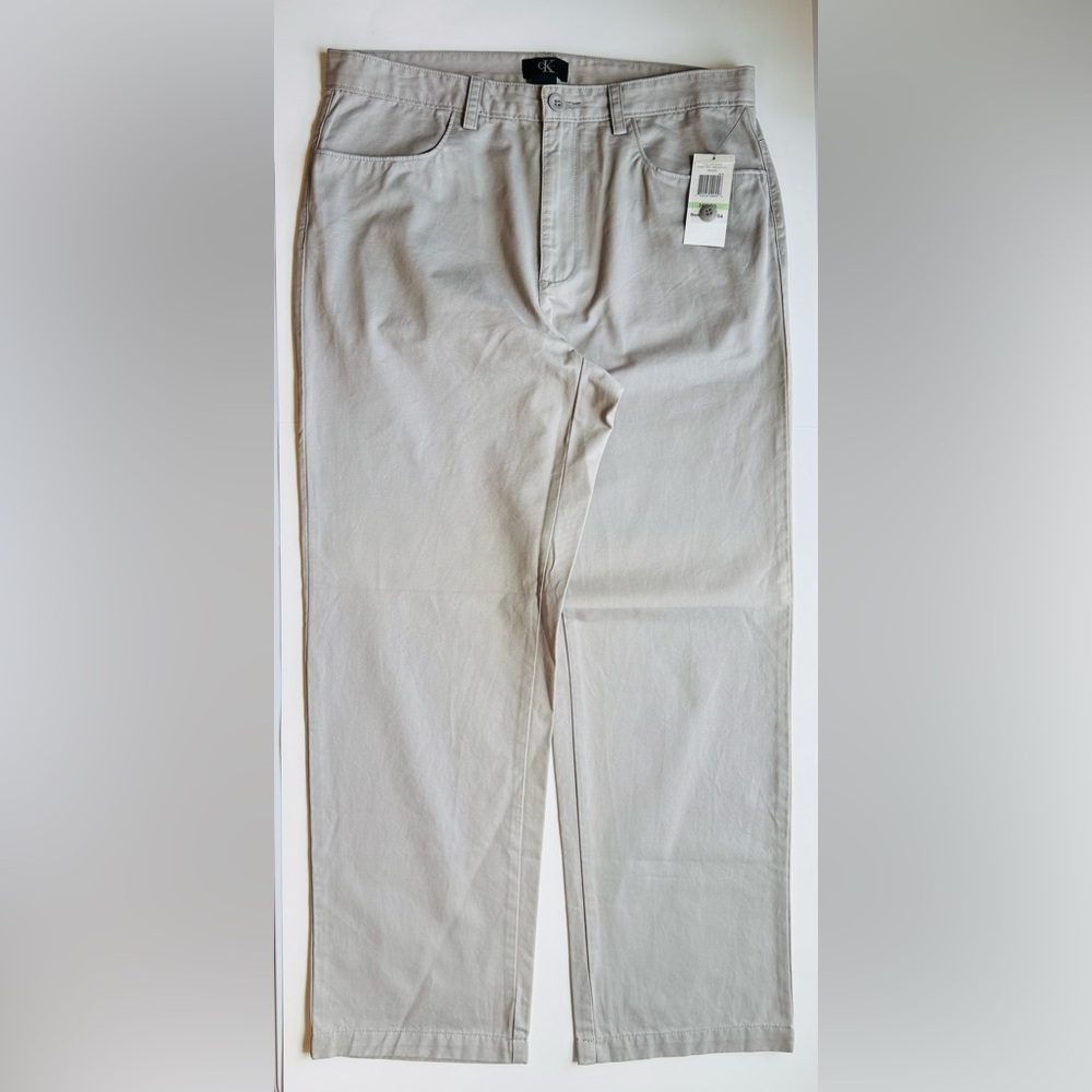 Calvin Klein Lifestyle Cotton Chinos Glacial Tint 34W x 30L NWT
